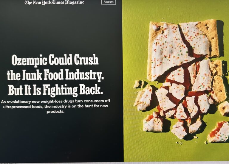 Ozempic & Co.: Schlankheitskur für „Big Food“ und „Junk Food“?