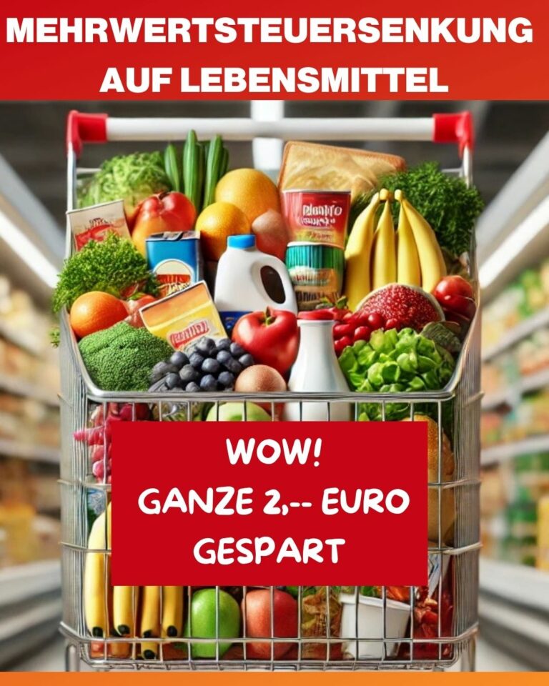 Mwst. auf Lebensmittel um 2% senken – was bringt das?